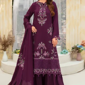 embroidered dobby viscose dress