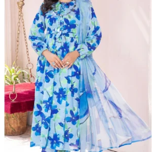 Arsh19 - Elegant 3 Piece Printed Linen Suit | Code: AR19-LP23