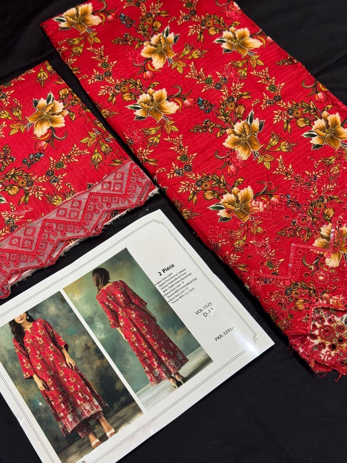 Arsh19 - Premium 2 Piece Linen Set | Code: 1525-D13