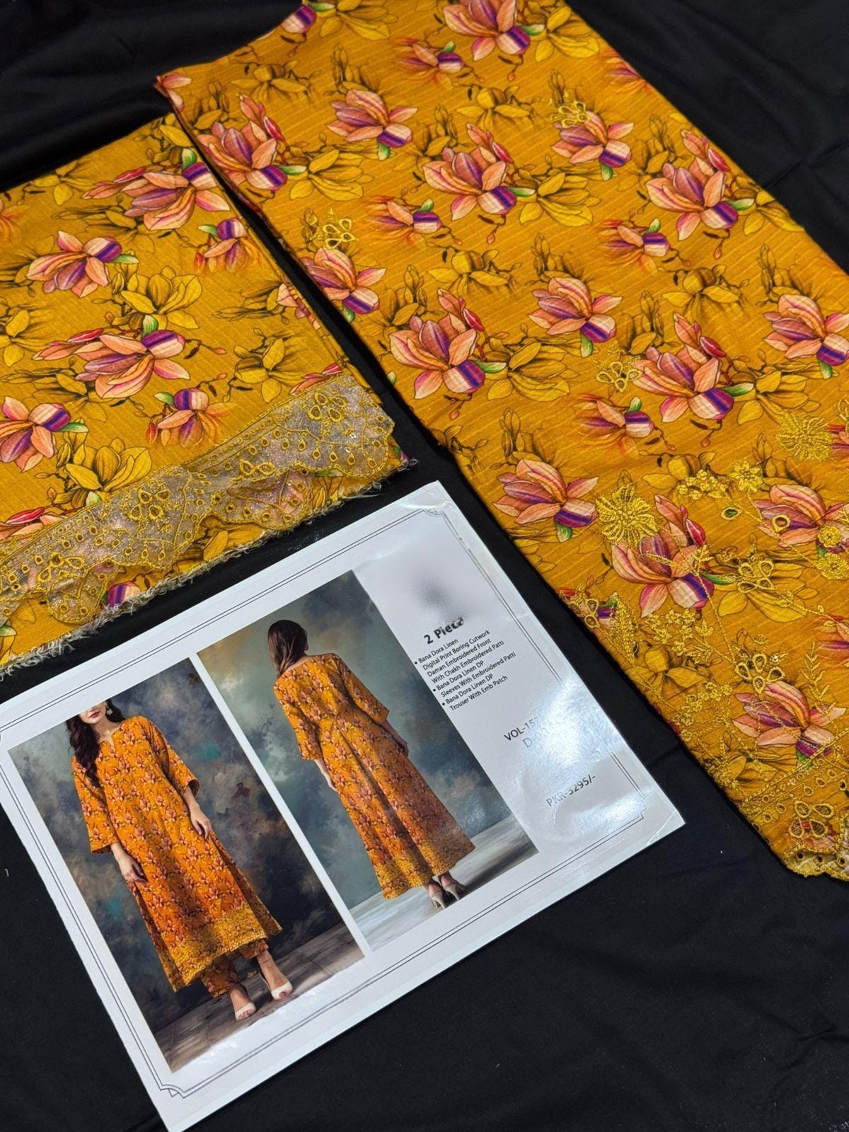 Arsh19 - Premium 2 Piece Linen Set | Code: 1525-D13 - Image 2