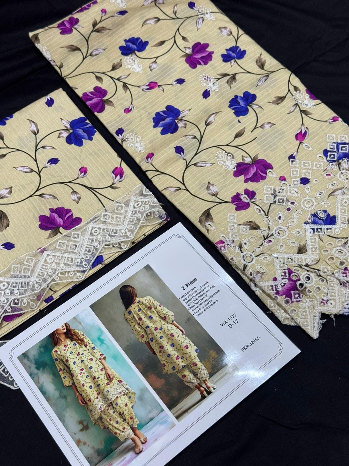 Arsh19 - Premium 2 Piece Linen Set | Code: 1525-D13 - Image 4