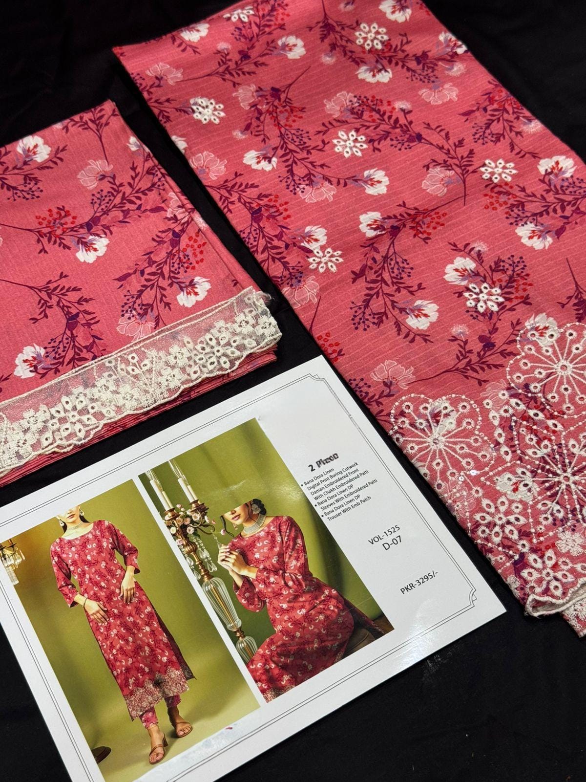 Arsh19 - Premium 2 Piece Linen Set | Code: 1525-D13 - Image 3