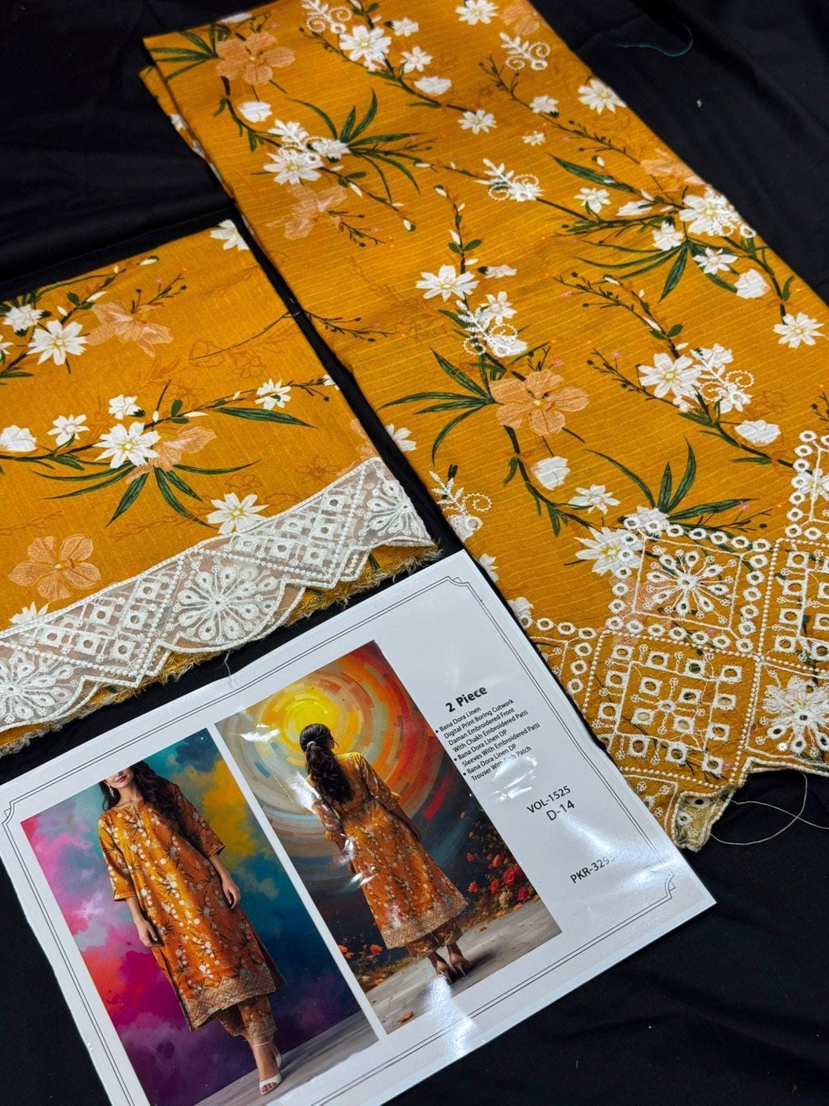 Arsh19 - Premium 2 Piece Linen Set | Code: 1525-D13 - Image 5