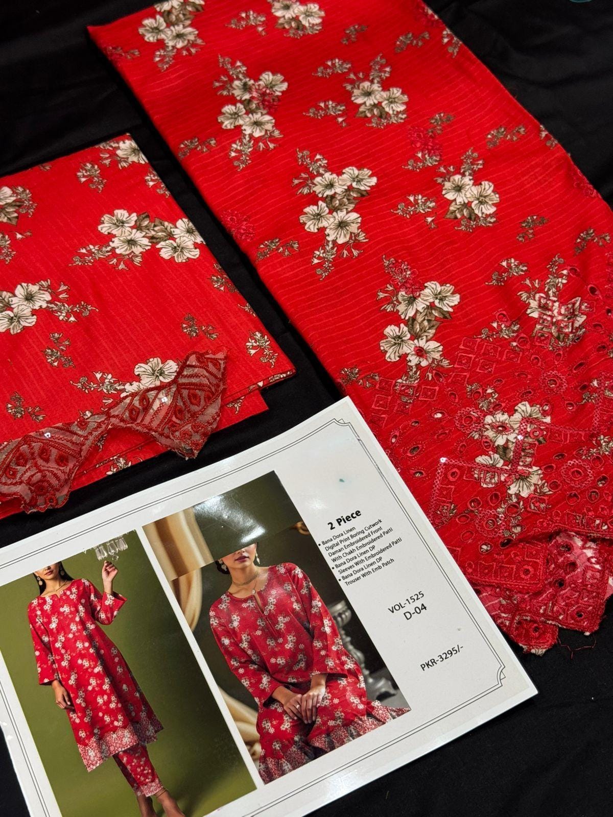 Arsh19 - Premium 2 Piece Linen Set | Code: 1525-D13 - Image 7