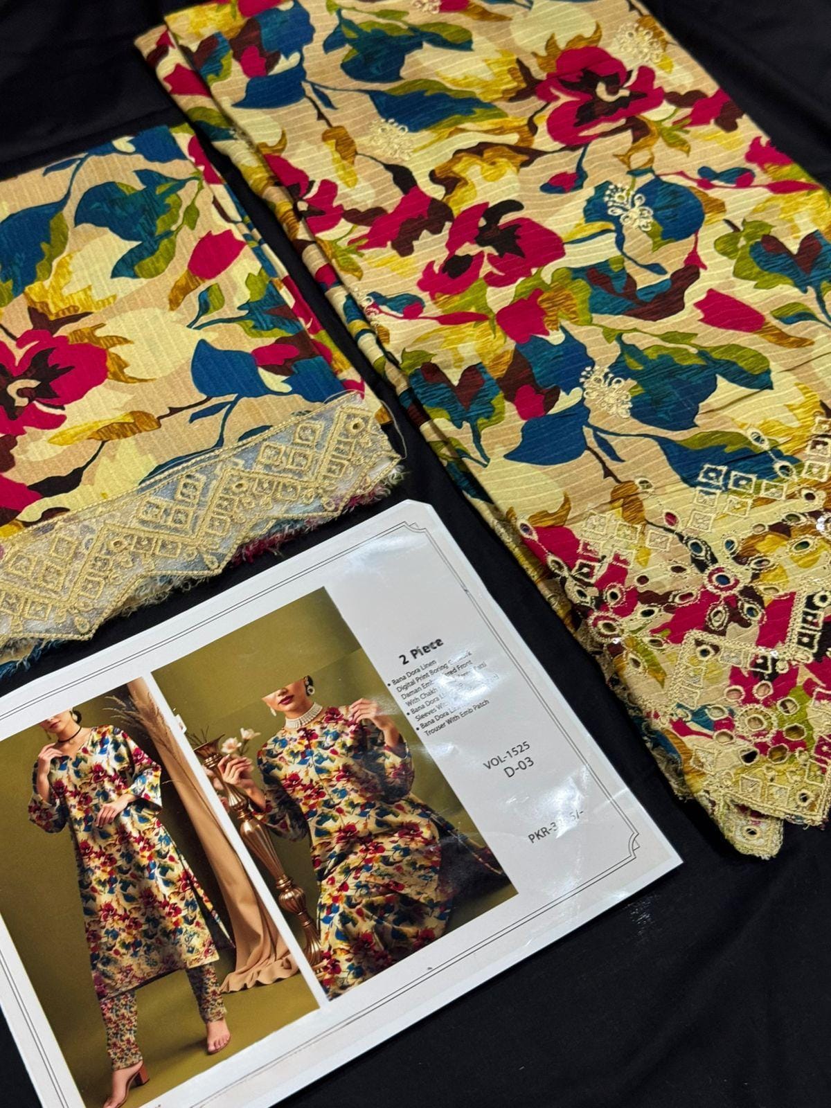 Arsh19 - Premium 2 Piece Linen Set | Code: 1525-D13 - Image 9