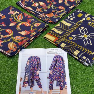 Premium 3 Piece Linen Digital Print Suit | Vol-1425
